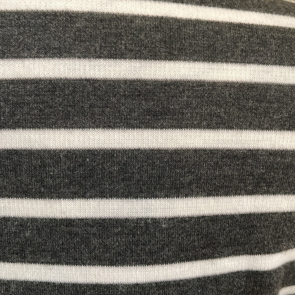 Xhilaration Charcoal Grey and White Stripe Casual Open Front Blazer EUC SZ M - Picture 6 of 9